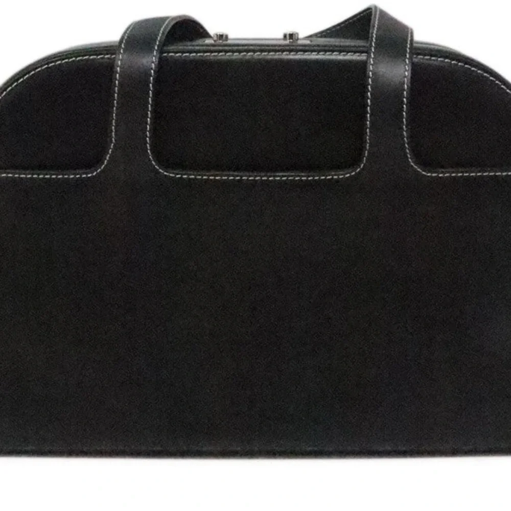 RALPH LAUREN BLACK LABEL vintage  dome top satchel/pinch-lock top closure - Picture 3 of 7